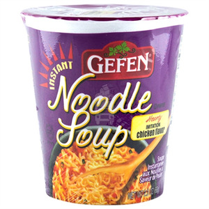 Gefen Chicken Cup of Noodle Soup, 12 Pack - Purple