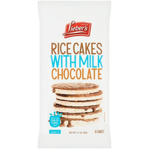 Lieber's Milk Chocolate Coated Rice Cakes, 3.1 OZ