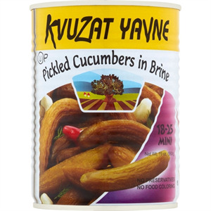 Kvuzat Yavne Pickled Cucumbers In Brine Mini , 19 Oz