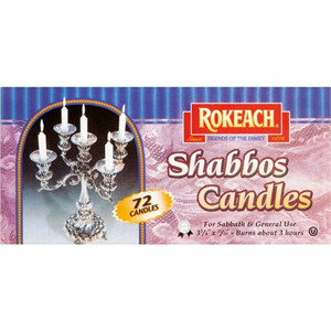 Rokeach Shabbos Candles, 72 Pcs **May Sub Manischewitz Brand