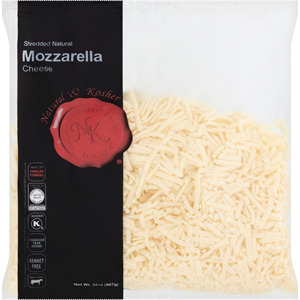 Natural & Kosher Mozzarella Cheese Shredded, 32oz