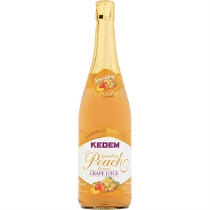 Kedem Grape Juice Sparkling Peach, 25.4 Oz