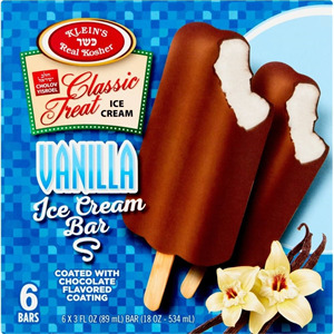 Klein's Vanilla Ice Cream Bar, 6 Pack