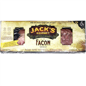 Jack's FROZEN Gourmet Beef Facon, Sliced, 4 Oz