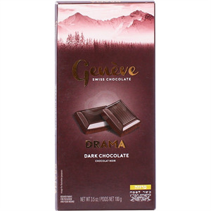 Geneve Swiss Chocolate, Drama Dark Chocolate, 3.5OZ