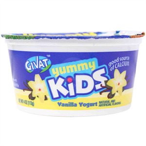 Givat Kid's Yogurt Vanilla, 4oz