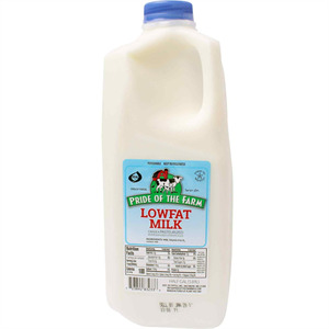 Pride Of The Farm Low Fat 1% Milk, 1/2 Gal