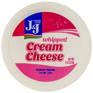 J&J Cream Cheese Whipped Plain, 8 Oz
