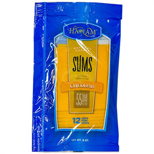 Haolam Slims, Sliced Cheddar, 6 OZ
