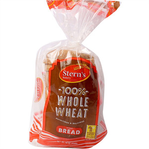 Stern's 100% Whole Wheat Bread Sliced, 16 Oz - Hamotzie