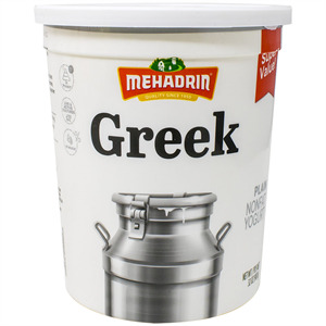 Mehadrin Large Non-fat Greek Plain Yogurt, 32 Oz