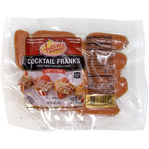 Aaron's Cocktail Franks, 8 Oz