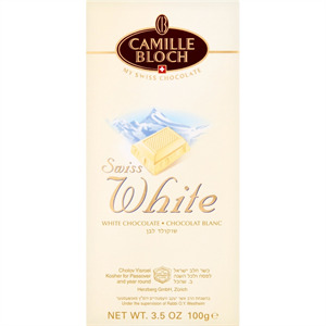 Camille Block Swiss White Chocolate Bar, 3 OZ