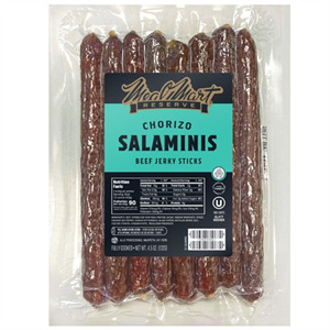 Meat Mart Reserve, Chorizo Salaminis Beef Jerky Sticks, 4.5oz