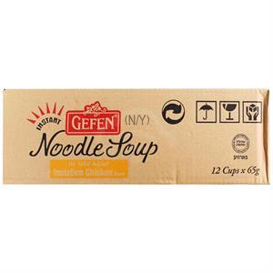 Gefen Chicken Cup of Noodle Soup (NO MSG), 12 Pack - Yellow