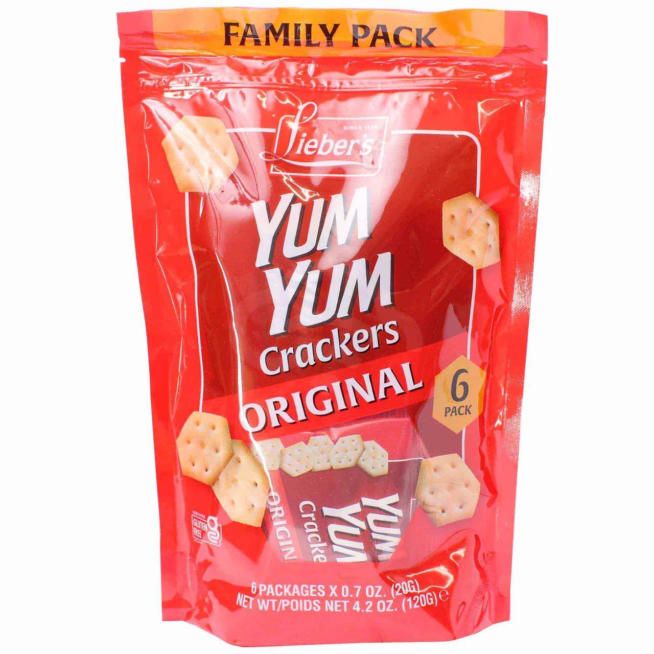 Lieber's Mini Yum Yum Crackers,  Gluten Free 6 Pack