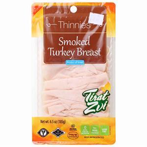 Tirat Zvi Smoked Turkey, Thinnies, 6.5 OZ